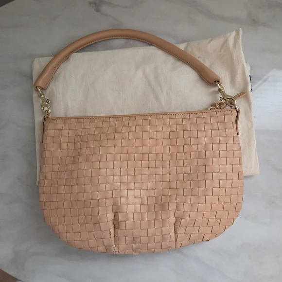 Clare V Petit Moyen  Woven Crossbody Bag In Bisque - Picture 10 of 12